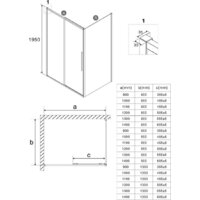 Niagara Nova NG-34-12AGR-A80GR-34 120х80х195 (графит/прозрачное стекло) Image #12
