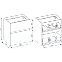 Lauter Тумба с умывальником Emma 60 (черный матовый) Image #25