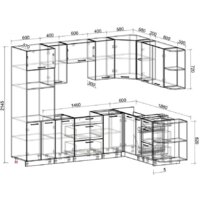 Интерлиния Мила Лайт 1.88x2.6 правая без столешницы (бетон) Image #2