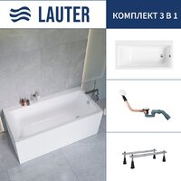 Lauter Seraphina 170x80 2112170R (с ножками и сифоном 21Y11022 белый) Image #1