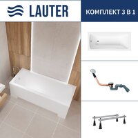 Lauter Bianca 160 21207160 (с ножками и сифоном 21Y11030 хром)