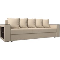 Лига диванов Дубай лайт полки слева 114333L (экокожа бежевый)