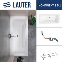 Lauter Belgravia 170x75 21110170 (с каркасом и сифоном 21Y11030 хром)
