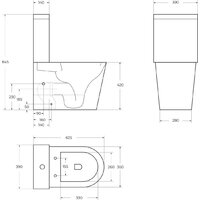 Унитаз напольный BelBagno BB2149CPR/SC (с сиденьем) - Превью изображения №10 — Интернет-Магазин TECNO.BY