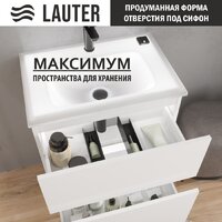  Lauter Тумба с умывальником Emma 60 (белый глянец) - Превью изображения №6 — Интернет-Магазин TECNO.BY