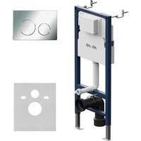 Унитаз подвесной Lauter Magdeburg 21103EC + AM.PM PrimeFit I012709.0151 (черный матовый хром глянцевый, с кнопкой смыва) - Превью изображения №19 — Интернет-Магазин TECNO.BY