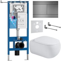 Roxen Titan в комплекте с инсталляцией StounFix Dual Fresh 6 в 1 967231 (кнопка: оружейная сталь)
