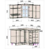 Интерлиния Мила Деко 1.2x1.2 (мята/травертин серый) Image #3