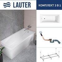 Lauter Aurora 150x70 21010050 (с каркасом и сифоном 21Y11030 хром)