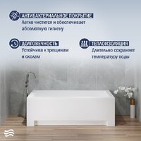 Lauter Estelle 170 21206070 (с ножками и сифоном 21Y11021 матовый черный) Image #6