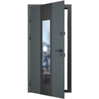 Guard Inox Black 96x205 (левая, графит/экосатин белый) Image #2