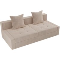 Лига диванов Мартин 102802 (велюр, бежевый) Image #4