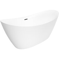 Wellsee Carefree Dove 168x73 23290103R (отдельностоящая ванна белый глянец, экран, ножки, сифон-автомат матовый черный) Image #2