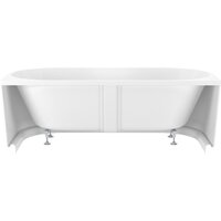 Wellsee Collaro 170x80 28910101R (пристенная ванна белый глянец, экран, ножки, сифон-автомат хром) Image #3