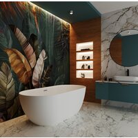 Wellsee Chic Riviera 149x78 236801004 (отдельностоящая ванна белый глянец, экран, ножки, сифон-автомат золото) Image #8