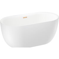 Wellsee Chic Riviera 149x78 236801004 (отдельностоящая ванна белый глянец, экран, ножки, сифон-автомат золото) Image #2