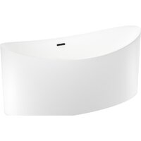 Wellsee Cerulean 174x80 231001003 (отдельностоящая ванна белый глянец, экран, ножки, сифон-автомат матовый черный) Image #2