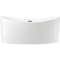 Wellsee Cerulean 174x80 231001003 (отдельностоящая ванна белый глянец, экран, ножки, сифон-автомат матовый черный)