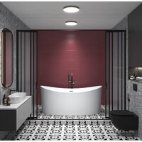 Wellsee Cerulean 174x80 231001003 (отдельностоящая ванна белый глянец, экран, ножки, сифон-автомат матовый черный) Image #8
