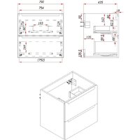 ЗОВ Тумба под умывальник Дион 80 D80LWP0M9003MKV5-LDSPG (антрацит/белый матовый) Image #16