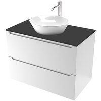 ЗОВ Тумба под умывальник Дион 80 D80LWP0M9003MKV5-LDSPG (антрацит/белый матовый)