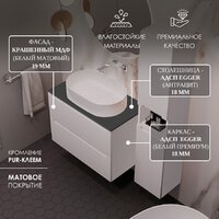 ЗОВ Тумба под умывальник Дион 80 D80LWP0M9003MKV5-LDSPG (антрацит/белый матовый) Image #3