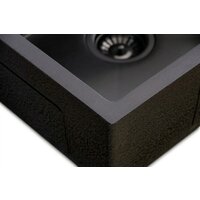 Кухонная мойка Blantek LS-5848STB Stone texture black - Превью изображения №3 — Интернет-Магазин TECNO.BY