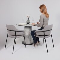 Lepremo AV 2317 МДФ+керамика 900 (белый матовый Snow White/черный+HPL виктори натуральный) Image #11