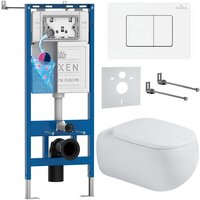 Roxen Titan в комплекте с инсталляцией StounFix Dual Fresh 6 в 1 967229 (кнопка: белая)