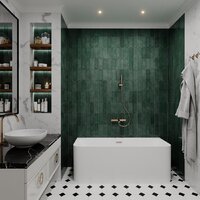 Ванна Wellsee Clermont 170x75 28260204R (пристенная ванна белый глянец, экран, ножки, сифон-автомат золото) - Превью изображения №8 — Интернет-Магазин TECNO.BY