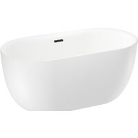 Wellsee Chic Riviera 149x78 236801003 (отдельностоящая ванна белый глянец, экран, ножки, сифон-автомат матовый черный) Image #2