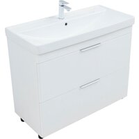  Aquanet Тумба под умывальник Ирис New 100 339257 (белый глянцевый) - Превью изображения №6 — Интернет-Магазин TECNO.BY