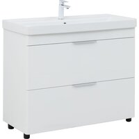  Aquanet Тумба под умывальник Ирис New 100 339257 (белый глянцевый) - Превью изображения №2 — Интернет-Магазин TECNO.BY