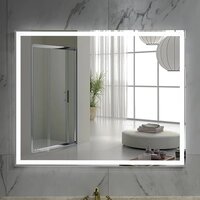 Пекам Зеркало Greta 100x60 greta-100x60spcl (с подогревом, подсветкой, сенсором на прикосновение и часами) Image #6