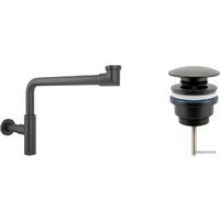 Wellsee Drainage System 182125003 (сифон, донный клапан, матовый черный)